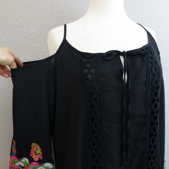 Va Va U.S.A  Coverup size large black - Picture 5 of 8